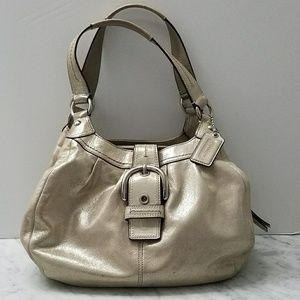 COACH SoHo Leather Lynn Buckle Hobo Shoulder Bag